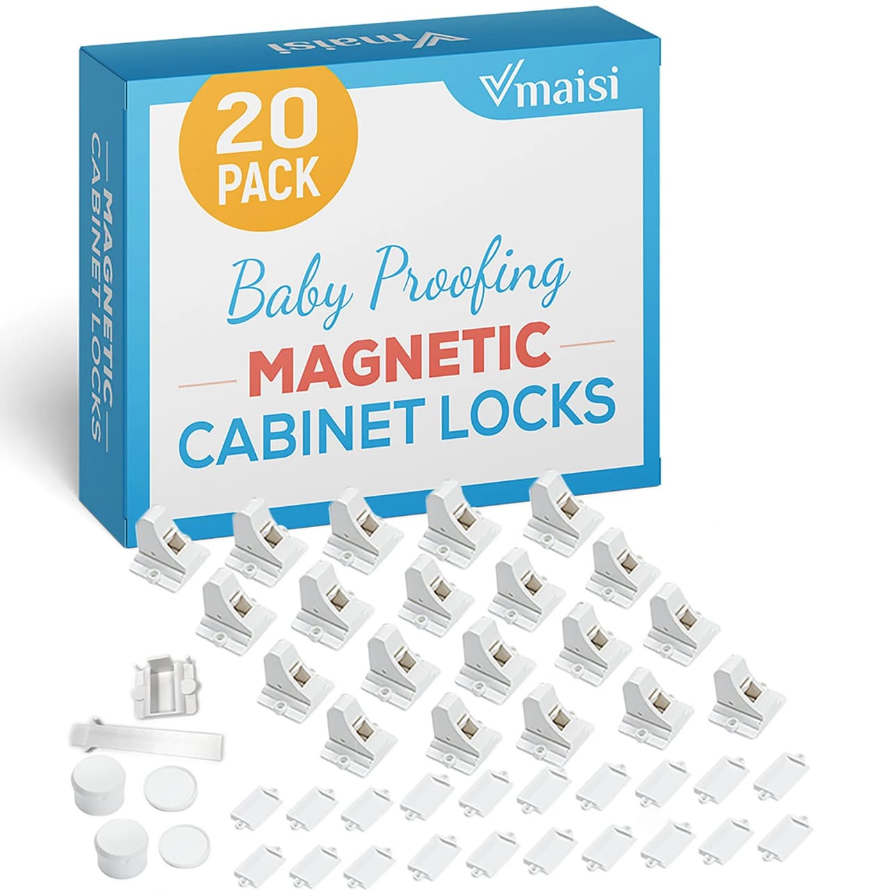 Vmaisi Magnetic Baby Proofing Cabinet Locks